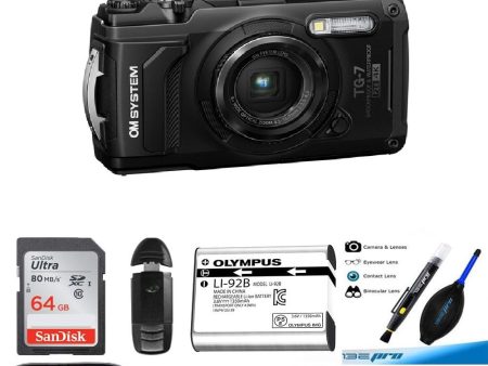 Olympus OM SYSTEM Tough TG-7 Digital Camera Basic Bundle on Sale