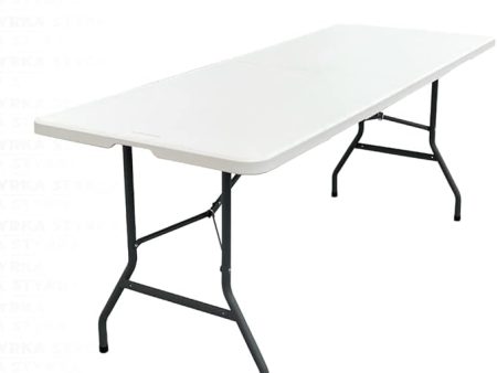 Portable Folding Plastic Table - White BA700-180 x 70 x 74 cm - Ideal for Parties, Portfolio Type, Service, Events Online