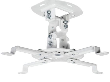 VIVO Universal Adjustable White Ceiling Projector Projection Mount Extending Arms Mounting Bracket (MOUNT-VP01W) Fashion