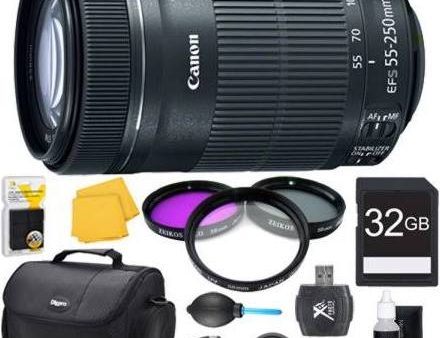 Canon EF-S 55-250 f 4-5.6 Is STM (8546B002) Pro Lens Kit Bundle Discount