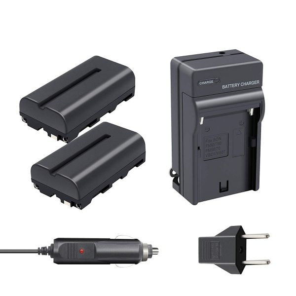 2 Pack NP-F550  NP-F570 Battery and Charger Kit Online now