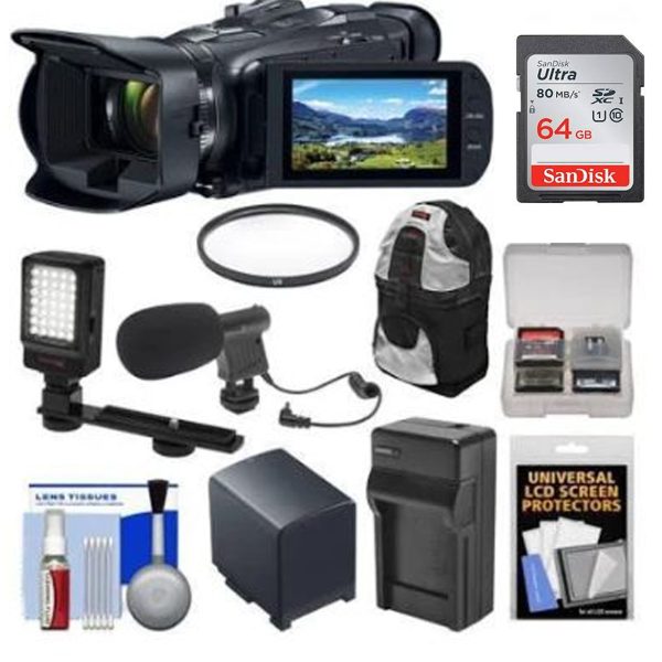 Canon VIXIA HF G50 4K Ultra HD Video Camera Camcorder with 64GB Card | Battery & Charger |Video Light |Microphone |Backpack Bundle Online Hot Sale