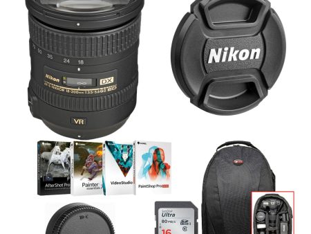 Nikon AF-S DX NIKKOR 18-200mm f 3.5-5.6G ED VR II Lens Software Bundle Fashion