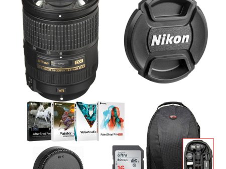 Nikon AF-S DX NIKKOR 18-300mm f 3.5-5.6G ED VR Lens Software Bundle For Cheap