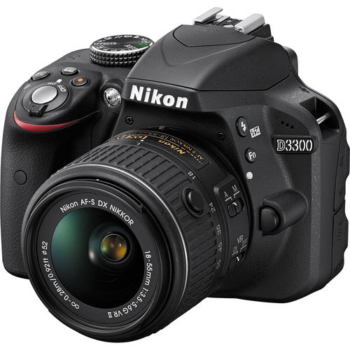 Nikon D3300 D3500 DSLR Camera with 18-55mm VR II and 55-200mm VR Lenses (Like New 9 10) Supply