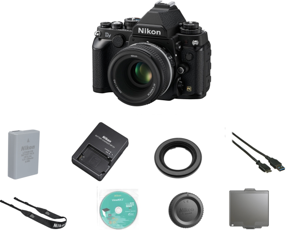 Nikon Df DSLR Camera (Black Silver) - Pro Travel Bundle Cheap