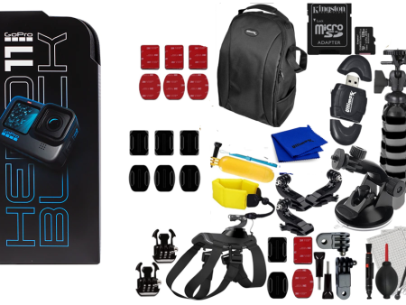 GoPro HERO11 Black Mini Hero 11 Mega Accessory Kit w Monopod Tripod 128 GB Bundle Online Hot Sale