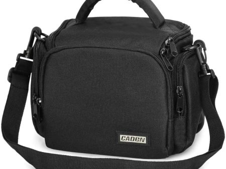 CADeN Compact Camera Shoulder Crossbody Bag Case Compatible for Nikon, Canon, Sony SLR DSLR Mirrorless Cameras and Lenses Waterproof(1.0 S, Black) For Discount