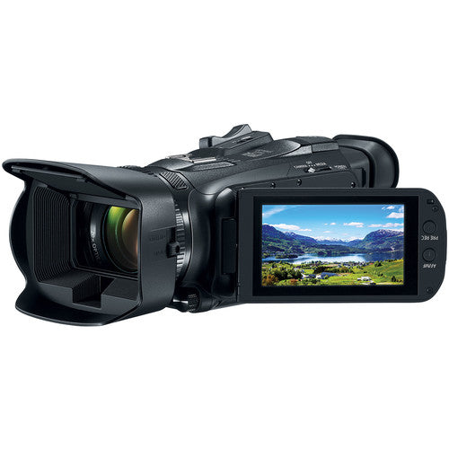 Canon Vixia HF G50 UHD 4K Camcorder (Black) with Fisheye Lens + 64GB Card + Battery + Video Light + Mic + Case + Tripod + Filter Kit on Sale