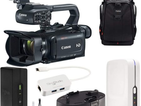 Canon XA11 Compact Pro Camcorder with HDMI and Composite Output Sling Studio Supreme Bundle For Sale