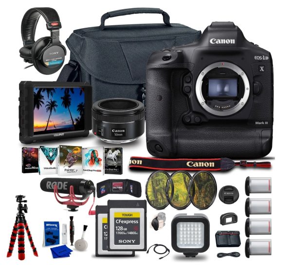 Canon EOS-1D X Mark III DSLR Camera (Body Only) Ultimate Bundle With 4K Monitor + 2 x Sony 128GB CFexpress + More on Sale