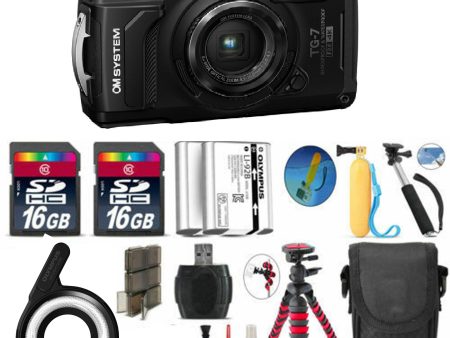 Olympus OM SYSTEM Tough TG-7 Digital Camera Professional Bundle Cheap