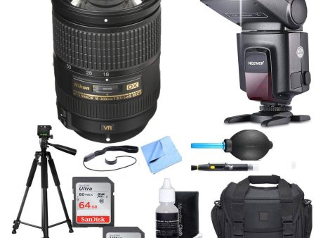 Nikon AF-S DX NIKKOR 18-300mm f 3.5-5.6G ED VR Lens Premium Bundle Hot on Sale