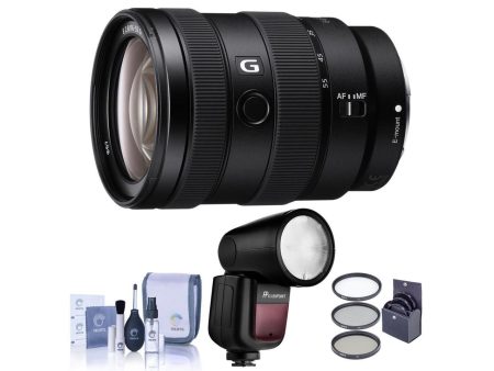 Sony E 16-55mm f 2.8 G Lens - Flashpoint Zoom Li-on X R2 TTL Round Flash Kit For Sale