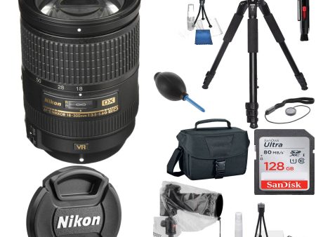 Nikon AF-S DX NIKKOR 18-300mm f 3.5-5.6G ED VR Lens Rain Bundle Hot on Sale