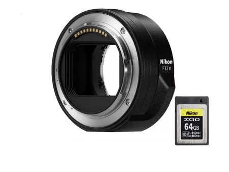 Nikon FTZ II Lens Mount Adapter for Z-Lens Bundle + 64GB SD Card For Sale