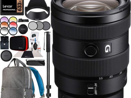 Sony E 16-55mm F2.8 G Lens SEL1655G Standard Zoom for APS-C E-Mount Cameras Bundle with 67mm Deluxe Photography Filter Kit, Deco Gear Backpack Case and Accessories Sale