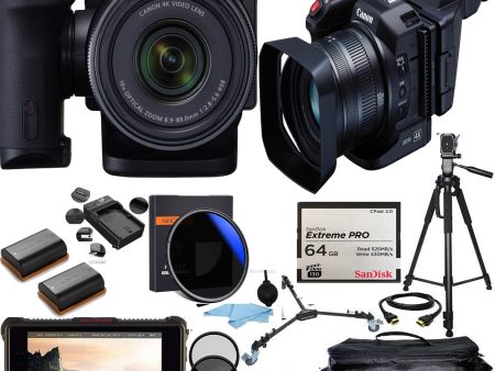 Canon XC10 4K Professional Camcorder & Atomos Ninja V 5" HDMI Recording Monitor, 2x Spare Batteries, 64GB CF Card Mega Advanced Bundle on Sale