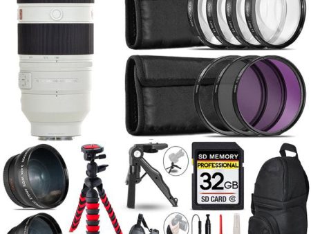 Sony FE 100-400mm f 4.5-5.6 GM OSS Lens - 3 Lens Kit + Tripod + Backpack - 32GB Accessory Bundle Sale