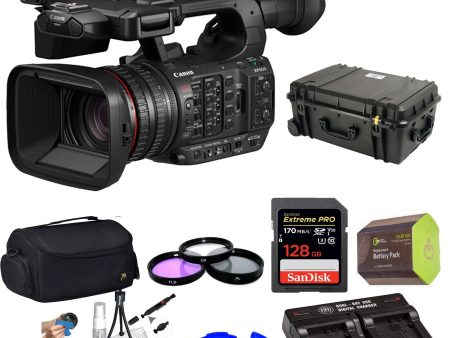 Canon XF605 UHD 4K HDR Pro Camcorder With Hard Case & More Online Sale