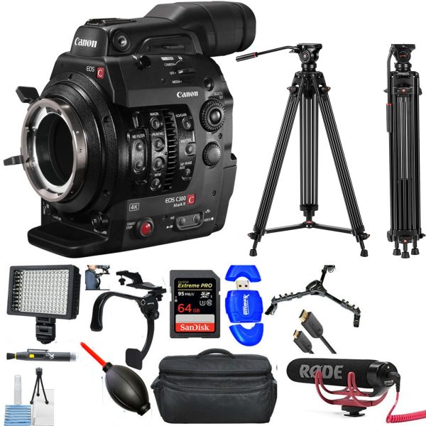 Canon Cinema EOS C300 Mark II Camcorder Body (PL Lens Mount) with Sandisk Extreme Pro 64GB Premium Bundle Online Sale