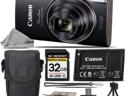 Canon PowerShot IXUS 285 ELPH 360 Digital Camera (Mix Colors) Basic Bundle For Sale