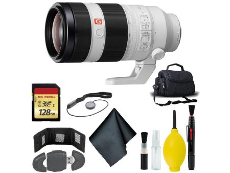 Sony FE 100-400mm f 4.5-5.6 GM OSS Lens - Cleaning Kit - USB Card Reader - Memory Card Wallet - 128GB - Lens Cap Keeper - Carrying Case Sale