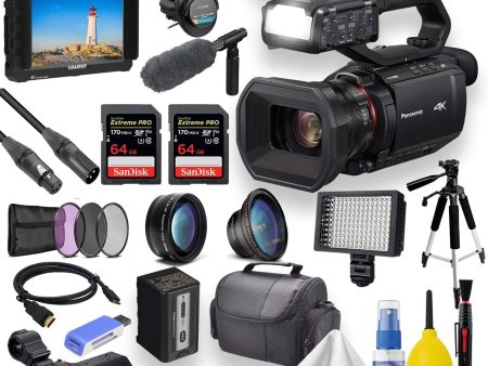 Panasonic HC-X2000 UHD 4K 3G-SDI HDMI Pro Camcorder with 7" 4K Monitor 2 x Sandisk Extreme Pro 64GB Cards Headphones Mega Bundle on Sale