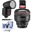 Canon EF 85mm f 1.2L II USM Lens with Flashpoint Zoom Li-on X R2 TTL & Sandisk Extreme Pro 64GB Bundle Online now