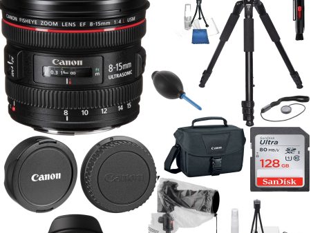 Canon EF 8-15mm f 4L Fisheye USM with Sandisk 128GB & Additional Accessories For Cheap