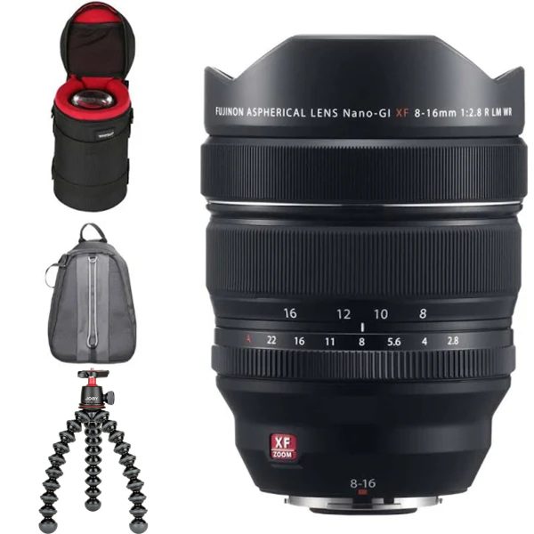 FUJIFILM XF 8-16mm f 2.8 R LM WR Lens Backpack, Lens Case & Tripod Discount