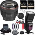 Canon EF 85mm f 1.2L II USM Lens USM with 2x Sony 32GB Cards | Godox Flash & More Bundle Sale