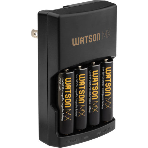 Watson MX 4-Hour Rapid Charger and 4 MX AA NiMH Batteries Online