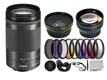 Canon EF-M 18-150mm f 3.5-6.3 IS STM Lens WITH Complete Lens Filter Accessory Kit Online Hot Sale