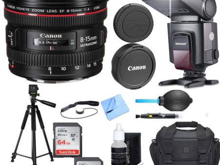 Canon EF 8-15mm f 4L Fisheye USM Lens Sandisk 2x 64GB Memory Cards Package Online Sale