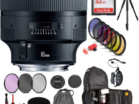 Canon EF 85mm f 1.2L II USM Lens USM with Sandisk 32GB Bundle Package Kit Sale