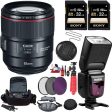 Canon EF 85mm f 1.4L IS USM Lens with 2x Sony 32GB Cards + More Bundle Online now