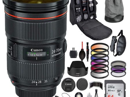 Canon EF 24-70mm f 2.8L II USM Lens Professional Bundle Hot on Sale