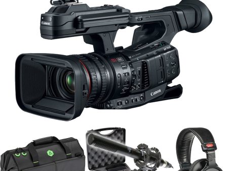 Canon XF705 4K 1" Sensor XF-HEVC H.265 Pro Camcorder NTSC PAL with Arco Video Bag | Vidpro XM-55 Microphone & Sony MDR-7506 Headphone Bundle on Sale