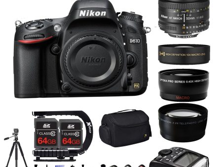 Nikon D600 DSLR Camera w  Nikon 50MM 1.8 STM Lens | 2x 64GB Memory Cards | Bundle For Sale