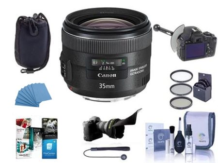 Canon EF 35mm f 2 IS USM Deluxe Bundle W  Rain Cover and More Sale