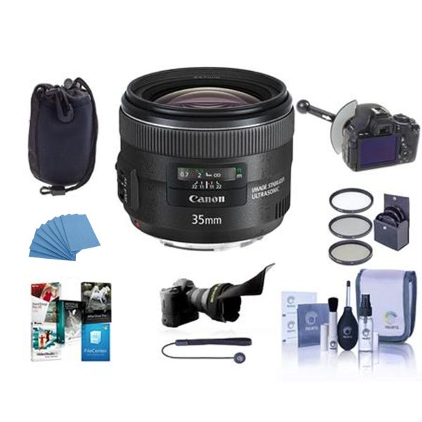 Canon EF 35mm f 2 IS USM Deluxe Bundle W  Rain Cover and More Sale