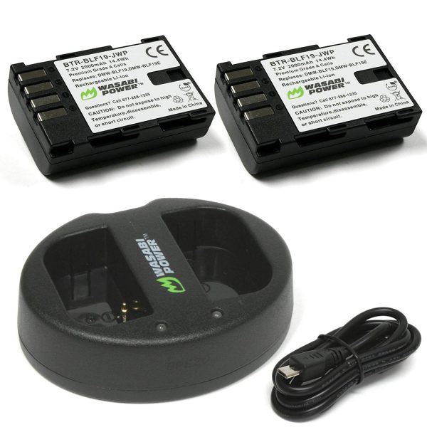 2X NJA Dual Battery Charger Set Compatible with Panasonic DMW-BLF19e DMW-BLF19pp and Panasonic Lumix DC-GH5, DMC-GH3, DMC-GH3K, DMC-GH4 For Discount