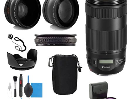 Canon EF 70-300mm f 4-5.6 IS II USM Lens Professional Bundle Supply