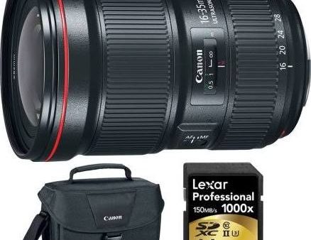 Canon EF 16-35mm f 2.8L III USM Ultra Wide Angle Zoom Lens 64GB Memory Card Bundle For Discount