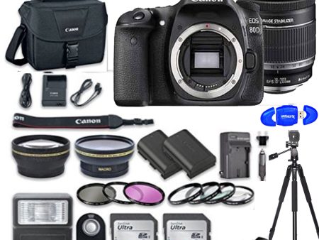 Canon EOS 80D with 18-200mm IS Lens with 2x Sandisk 32GB & More Bundle Online Sale