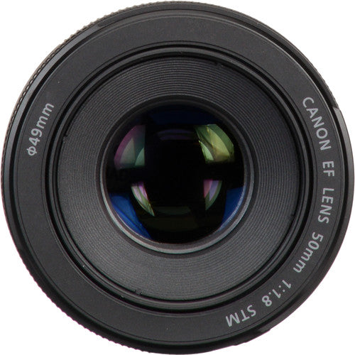 Canon EF 50mm f 1.8 STM Lens with 49mm Filter Kit (UV, CPL, FLD) & Cleaning Pen Package on Sale