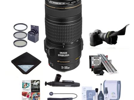 Canon 70-300mm f 4-5.6 EF IS USM Lens Wild Bundle For Sale