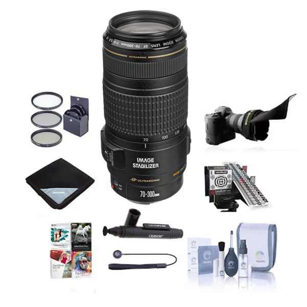 Canon 70-300mm f 4-5.6 EF IS USM Lens Wild Bundle For Sale