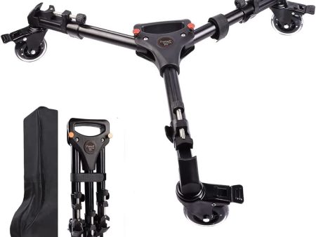 Tripod Dolly, Heavy Duty Tripod Dolly with Wheels Adjustable Leg Mounts Compatible with Tripods for Cameras on Sale